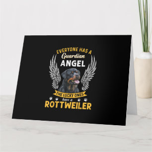 Cartão meu rottweiler é um presente de anjo da guarda que