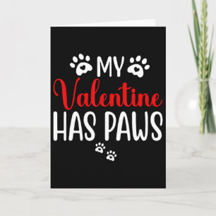 Cartão Meu Valentim Tem Patas Gato Engraçado Amante de Ca