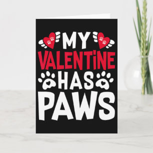 Cartão Meu Valentim Tem Patas Gato Engraçado Amante de Ca