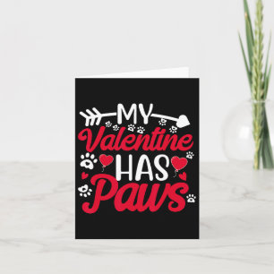 Cartão Meu Valentim Tem Patas Gato Engraçado Amante de Ca