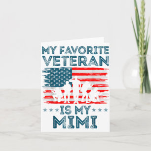 Cartão Meu Veterano Favorito É a Bandeira Americana da Mi