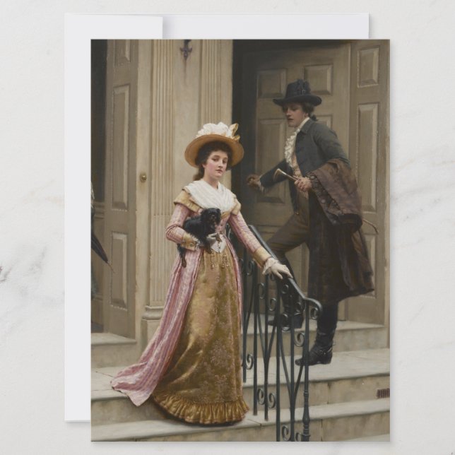 Cartão Meu vizinho de porta próxima (Casal flertando) (Be (Frente)