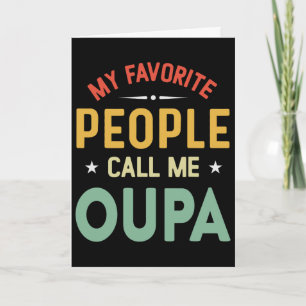 Cartão Meus Amados Chamam-me de Oupa Vintage Oupa Pai