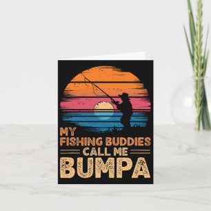 Cartão Meus Amigos De Pesca Me Chamam De Bumpa Retro Vint