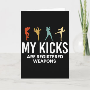 Cartão Meus Chutes São Armas Registradas Kickboxing Kickb