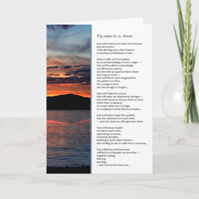 Cartão Meus Desejos Por Nós, Para Sempre... Aniversário (Frente)