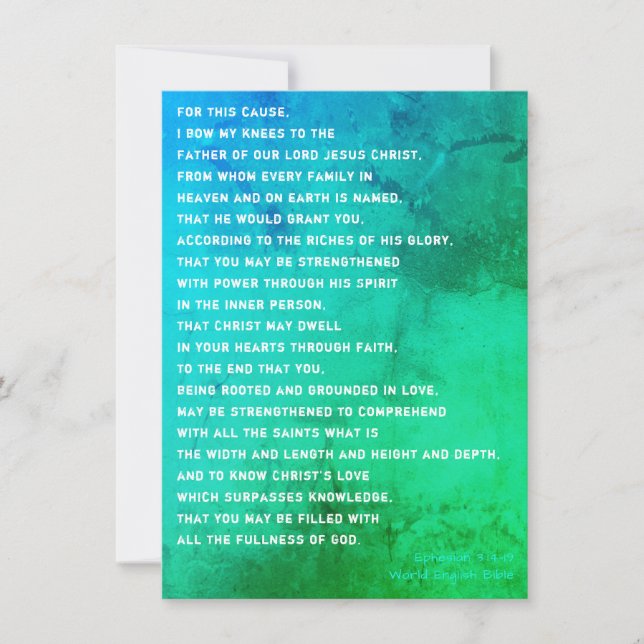 Cartão Meus Efesianos 3 Orações Por Você (Frente)