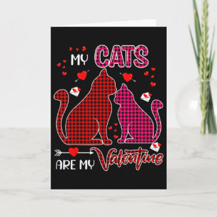 Cartão Meus Gatos São Meu Casal de Namorados no Dia dos N