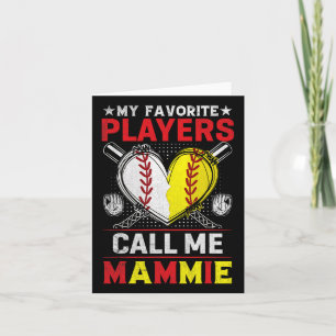Cartão Meus Jogadores Favoritos de Beisebol e Softbol Me