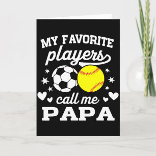 Cartão Meus Jogadores Favoritos Me Chamam de Papai Soccer