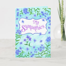Cartão Meus Pêsames – Design de Conforto Floral Suave Aqu
