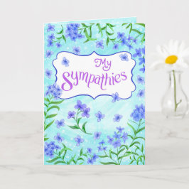 Cartão Meus Pêsames – Design de Conforto Floral Suave Aqu