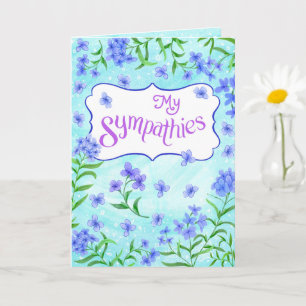 Cartão Meus Pêsames – Design de Conforto Floral Suave Aqu