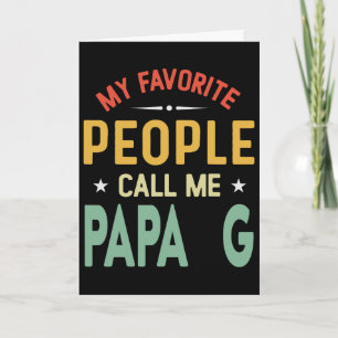 Cartão Meus Pessoas Favoritas Me Chamam de Papai G Vintag
