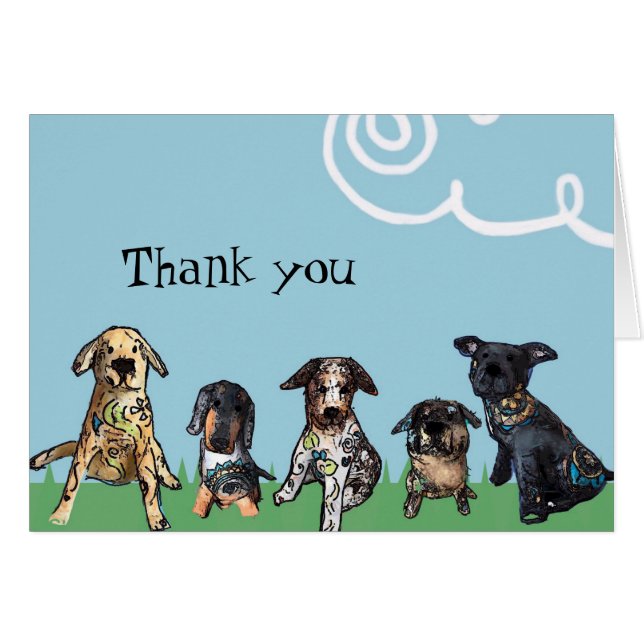 Cartão Meus Pets - Obrigado (Frente horizontal)