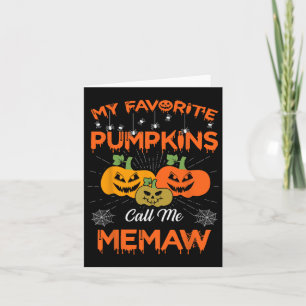 Cartão Meus Pumpkins Favoritos Me Chamam De Mulheres De H