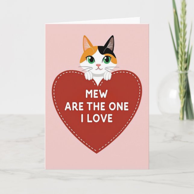 Cartão Mew Are The One I Love Cat Card (Frente)
