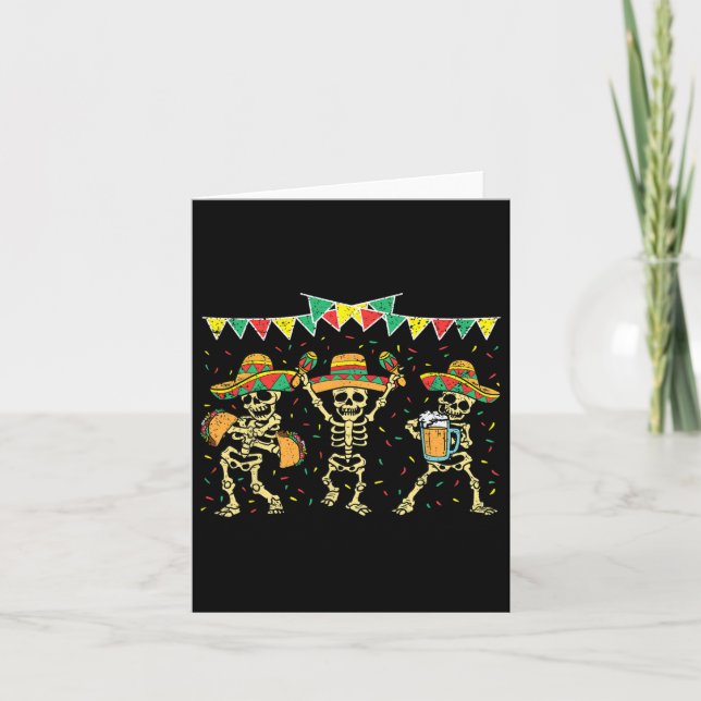 Cartão Mexicano Cinco de Mayo Funny Sombrero Bara (Frente)