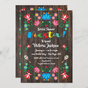 Cartão mexicano de Folkart da flor do chá de