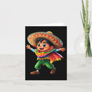 Cartão Mexicano Fiesta Poncho Cinco De Mayo Kids Celeb
