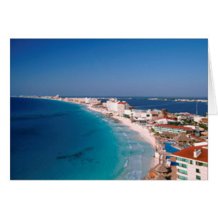 Cartão México, Cancún, Vista aérea de hotéis