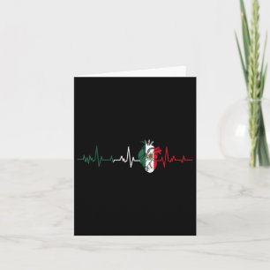 Cartão México Flag Heartbeat Para Orgulho Mexicano Fl