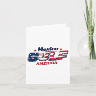 Cartão México Golfo da América do Norte EUA Bandeira Amér