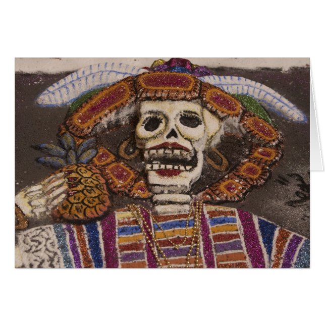 Cartão México, Oaxaca. Areia tapeçaria (Frente Horizontal)