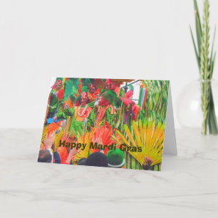 Cartão MG Cavaleiros e cavaleiros, Mardi Gras Feliz