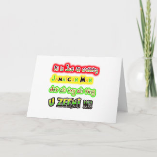 Cartão Mi Apenas um homem comum jamaicano dat ah tenta