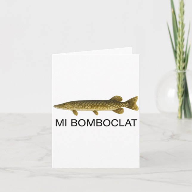 Cartão Mi Bomboclat Funny Fish Jamaican Slang Graphic  (Frente)