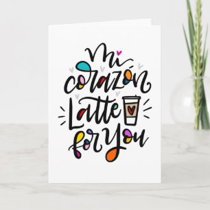 Cartão Mi Corazon Latte Para Você
