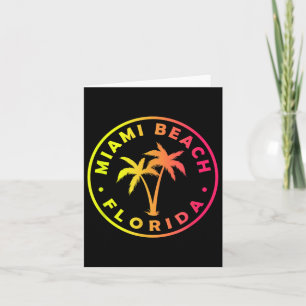 Cartão Miami Beach Flórida Colorida Palm Tie Dye Boy