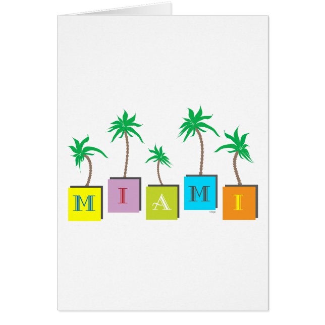 Cartão Miami Beach Palms (Frente)