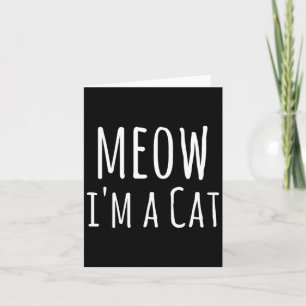 Cartão Miau Um Gato - Amante de Gato Preguiçoso Halloween