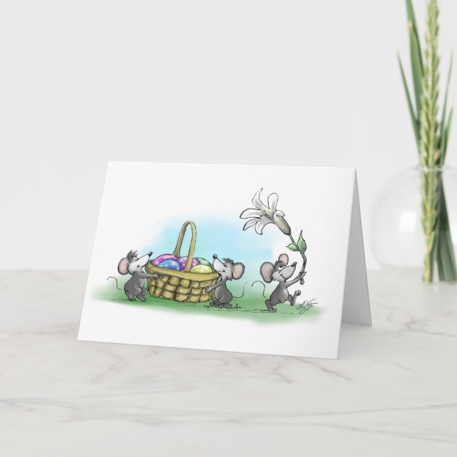 Cartão Mic, Mac e felz pascoa de Moe (Frente)