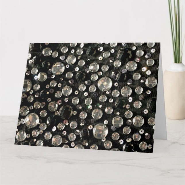 Cartão Miçangas e sequências de vidro (Frente)