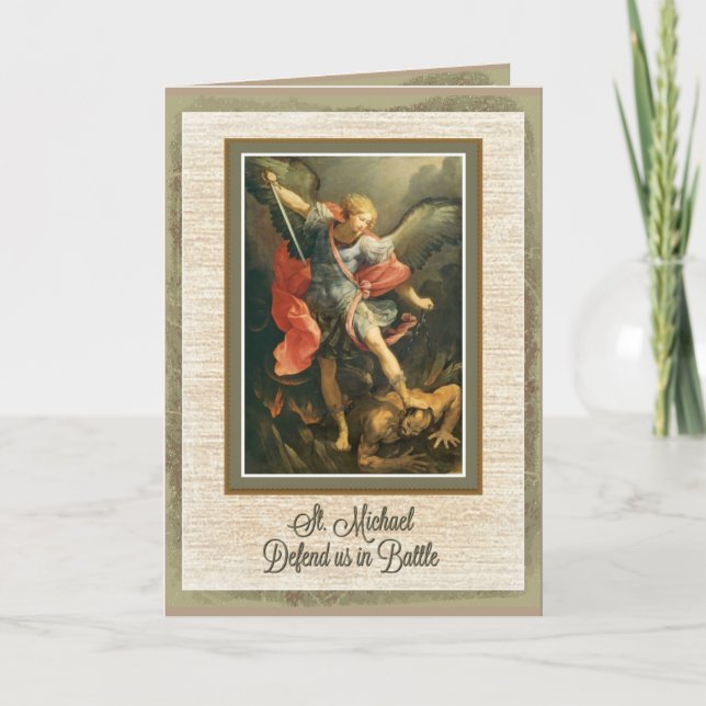 Cartão Michael, a Oração Arcanjo (Frente)