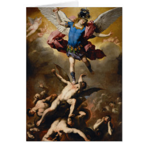 Cartão Michael, o Policial Santo de Oração Arcanjo