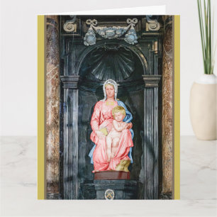 Cartão Michelangelo 1504 Madonna de Bruges Natal