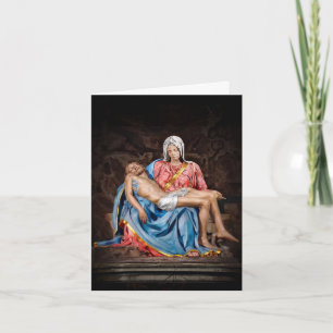 Cartão MICHELANGELO PIETA' O CORDEIRO DE DEUS xdkbg