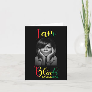 Cartão Michelle Obama Black Excellence Black History Mont