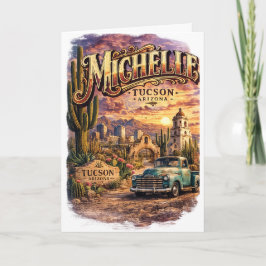 Cartão Michelle Tucson Arizona Personalizado Sudoeste