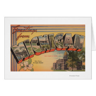 Cartão Michigan (Capital Estatal/Flor)