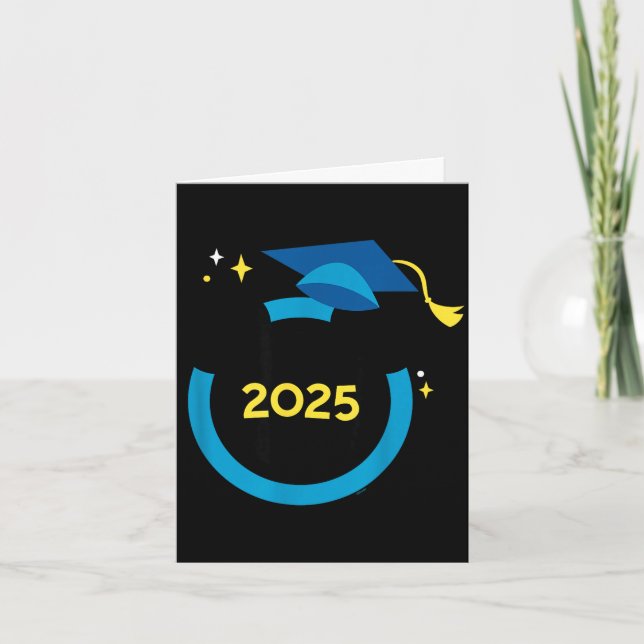 Cartão Mickey mouse blue graduation cap class of 2025  (Frente)
