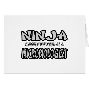 Cartão Microbiólogo Ninja.