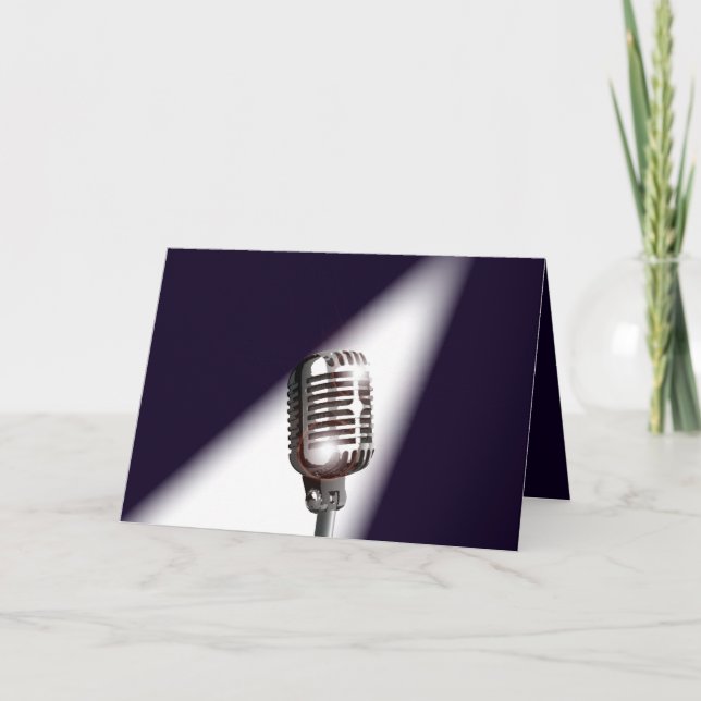 Cartão Microfone do Palco Retroativo (Frente)