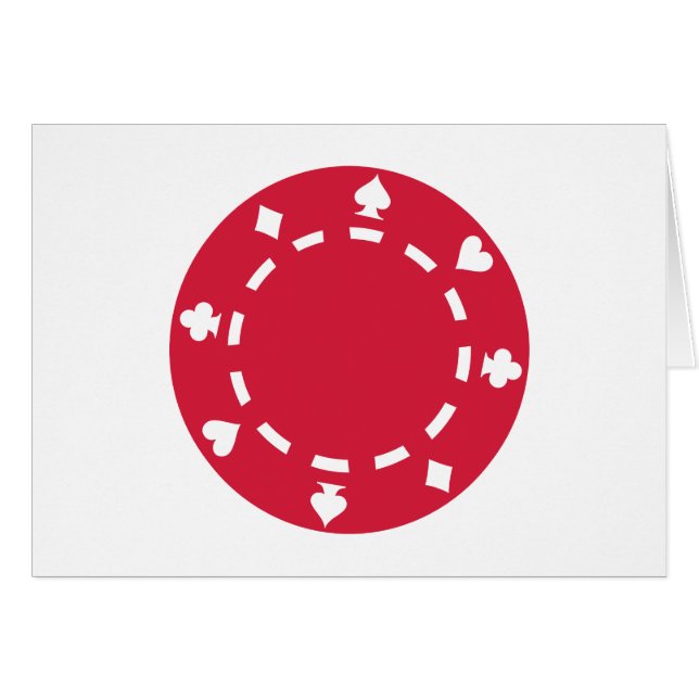 Cartão Microplaquetas de póquer (Frente Horizontal)