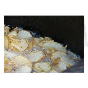 Cartão Microplaquetas em uma chaleira