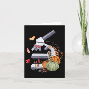 Cartão Microscópio Flor Abóbora Microbiologia Biologia Th